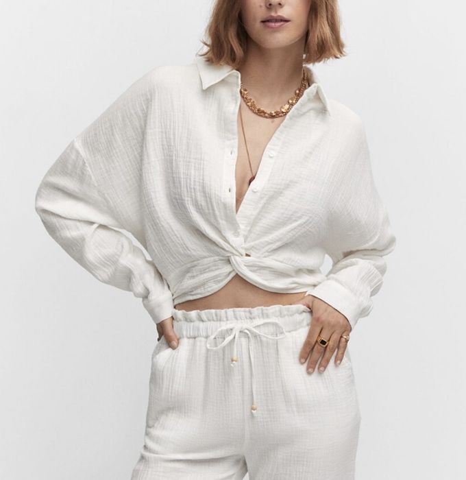 Ефектна бяла риза Mango