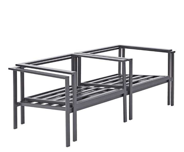 Set mobilier gradina, pentru 4 persoane, gri antracit