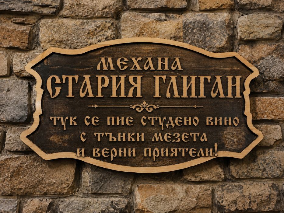 Дървени табели изработка