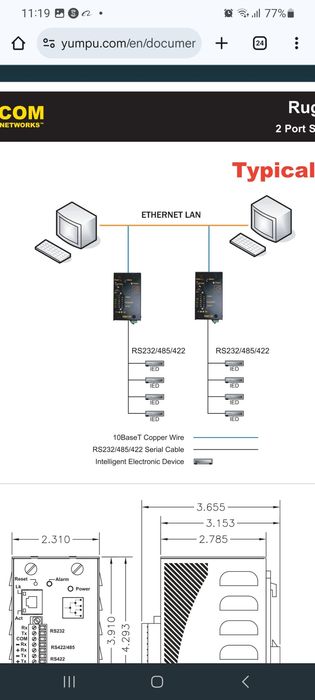 Serial- to -Ethernet converter RUGGEDCOM RMC30 siemens