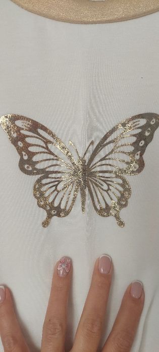 Нов бял дамски комплект, размер М