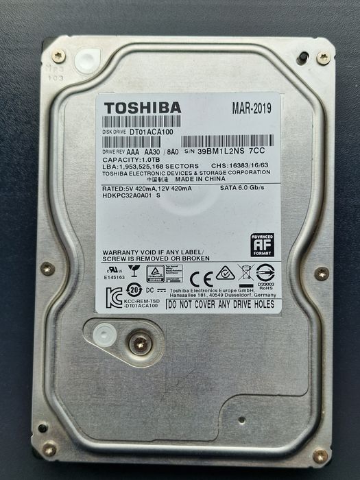 hdd toshiba 1tb sotiladi