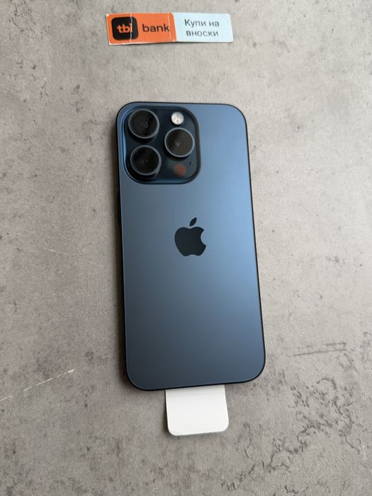 100% 128* iPhone 15 pro* 18€/м Blue Titanium айфон 15 про син