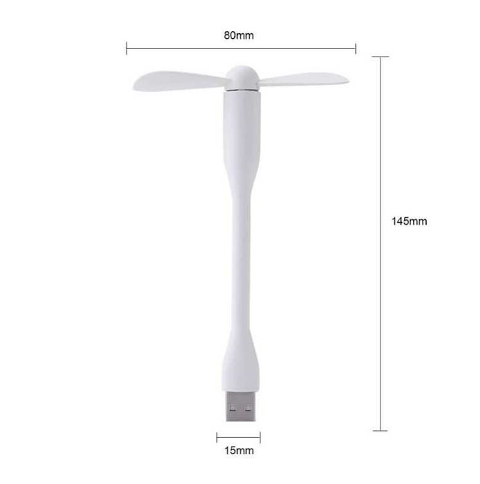 Мини USB Вентилатор 1W за Лаптоп, Power Bank и др. / Зелен / Бял /