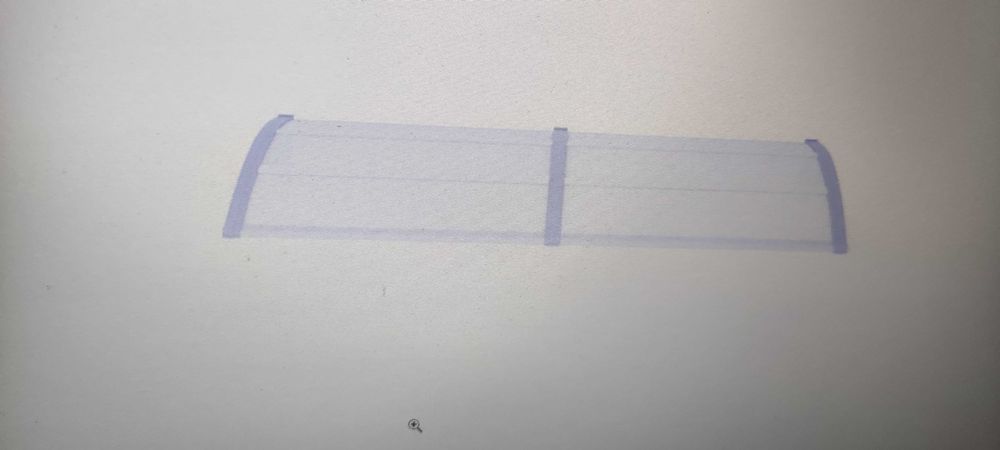 Навес за врата сив 200x100 см PC