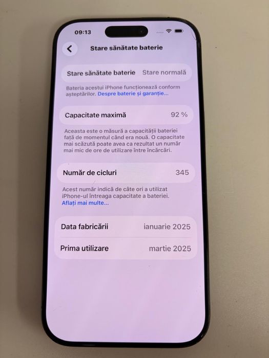 Iphone 16 Pro 256Gb bat.92%