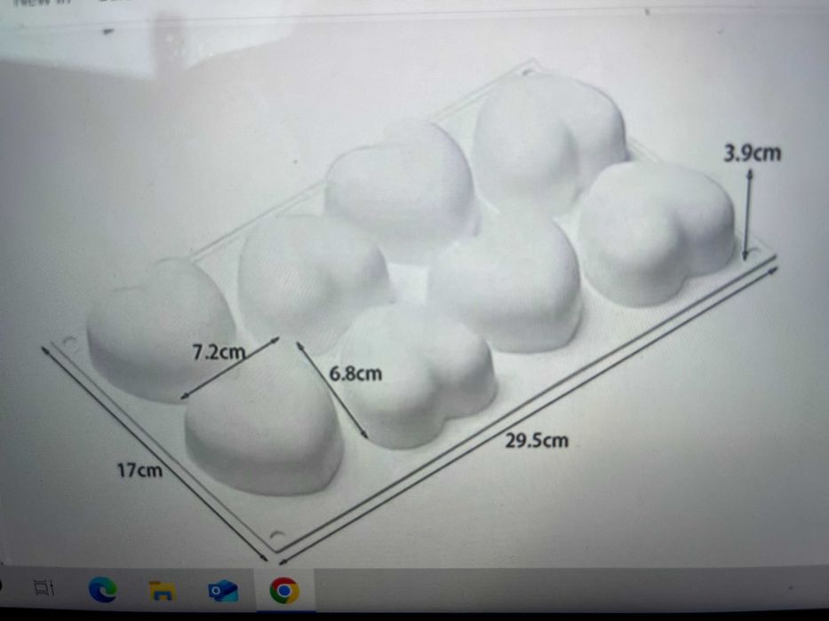 3D Силиконови форми молд сърце за сапун, шоколад, мъфини и др