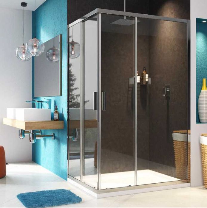 Стеклянные душевые кабинки из коленного стекла с гарантией.