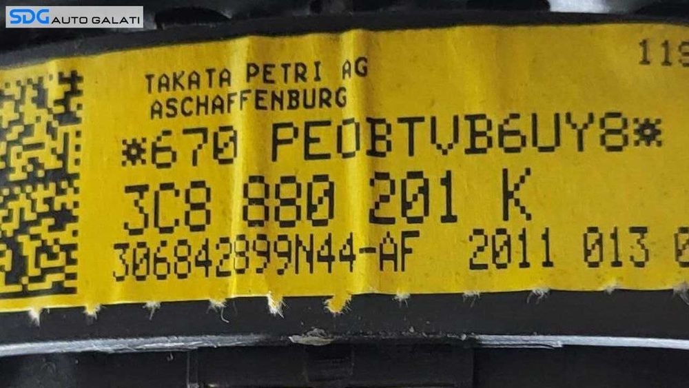 Airbag de pe Volan Volkswagen Passat B6 2005 - 2010 Cod 3C8880201K [L7603]