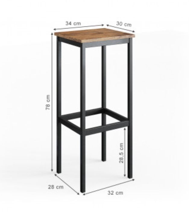 Два бар стола с метална рамка