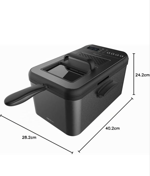 Friteuză Cecotec CleanFry Luxury 3000 Dark – 3,2L / 2400W