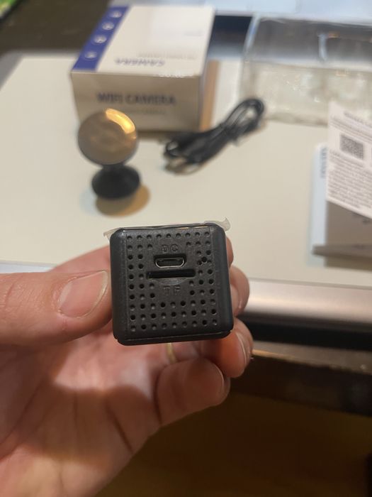 Mini camera spion, 1080P, Wi-fi, suport magnetic, 31x31x31 mm
