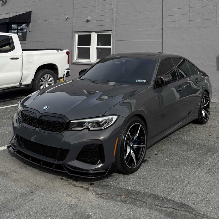 Lip Bara Fata BMW Seria 3 G20 G21 Pre-LCI 2018-2022 Negru Lucios