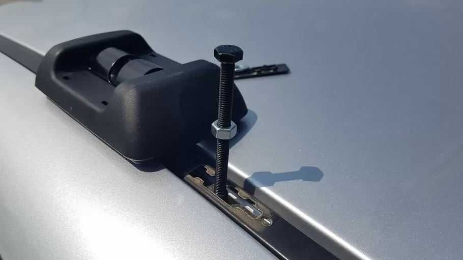 Греди напречни за багажник за кола за фабрични резби на покрива, 120см, с ключ