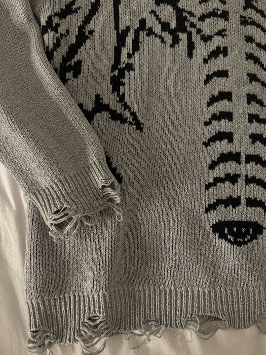 Свитер, рваный, серый, гранж