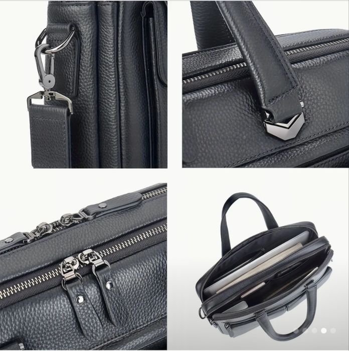 Мъжка луксозна бизнес чанта /Офис куфарче за пътуване от естест. кожа!