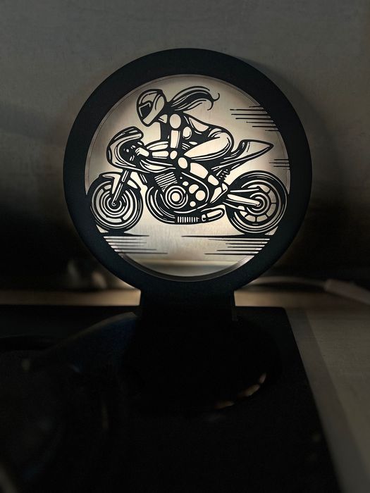 Нощна лампа - Lady on Motorcycle