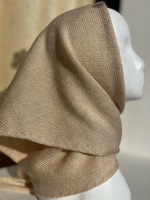 Косынка шарф теплый вязаный