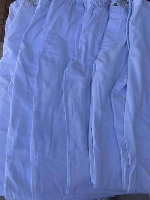 Spitale/fastfood/restaurante Pantaloni albi din bumbac (bocco)