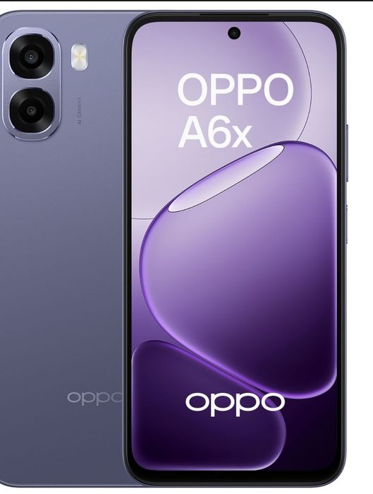 Телефон лилав нов OPPO A6X 4G 128GB 4GB RAM Dual-SIM