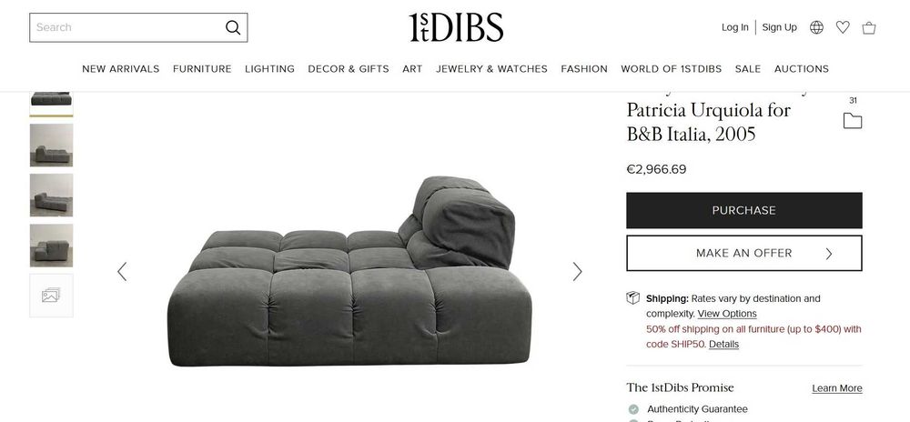 Дизайнерски Канапета B&B Italia в лилаво кадифе! ОРИГИНАЛНИ!