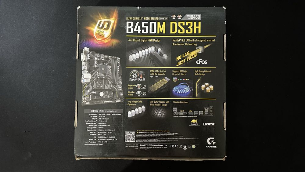 Placa de baza Gigabyte B450M DS3H