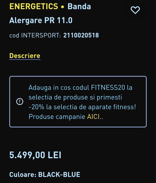 Banda de alergat energetics  pr 11.0