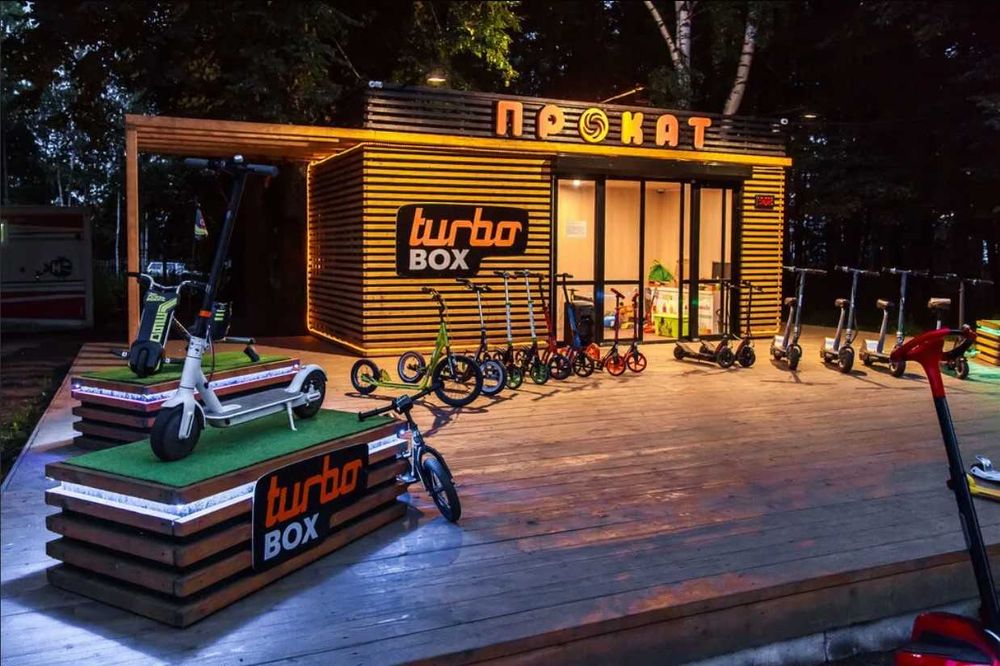 Пункт выдачи/аренды/проката из контейнера. Prokat punkti konteynerdan