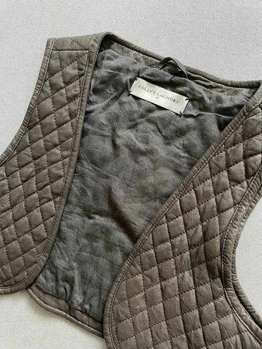 Vesta piele naturala, XS-S, cropped