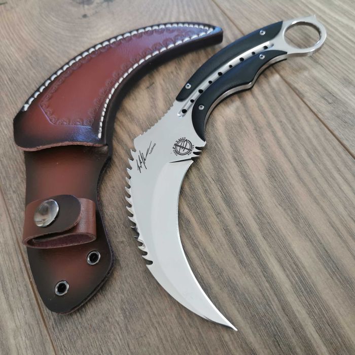 Тактически нож Karambit Карамбит с полимерна или кожена кания Тод Бег
