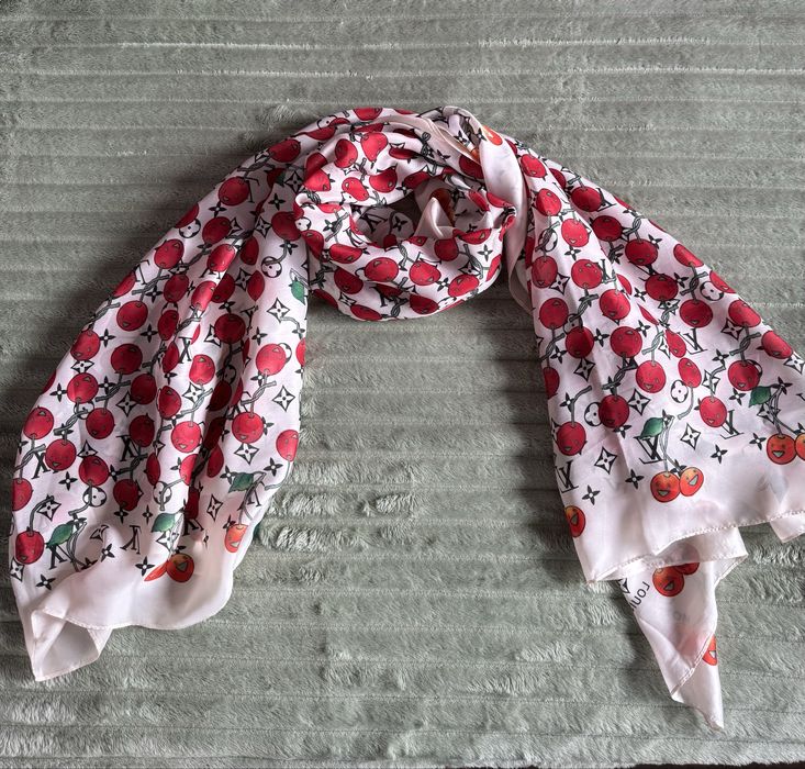 Esarfa LV Louis Vuitton cherry noua cadou Craciun