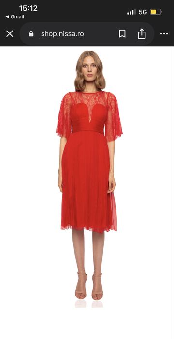 Rochie de seara Nissa matase naturala