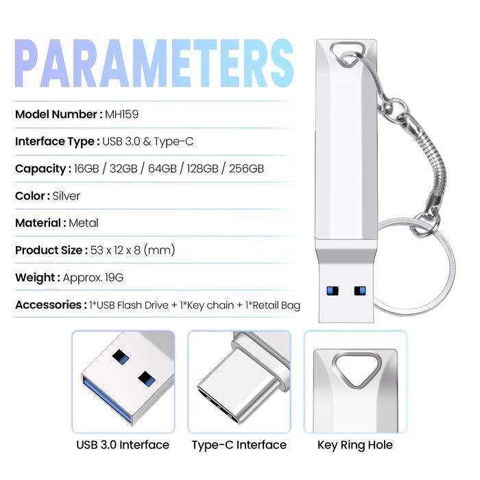 USB флаш памет метален корпус