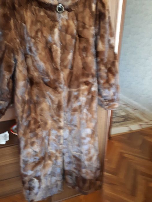 Палто от норка, визон , кафяво