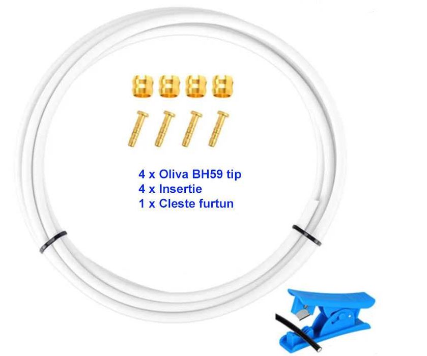Conducta frana hidraulica 2500mm + olive si insertii cu cleste