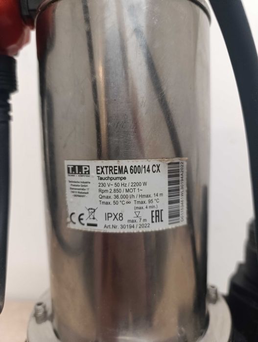 Помпа Extrema 600-14 CX AUT P1=2,2kW 230V 50Hz