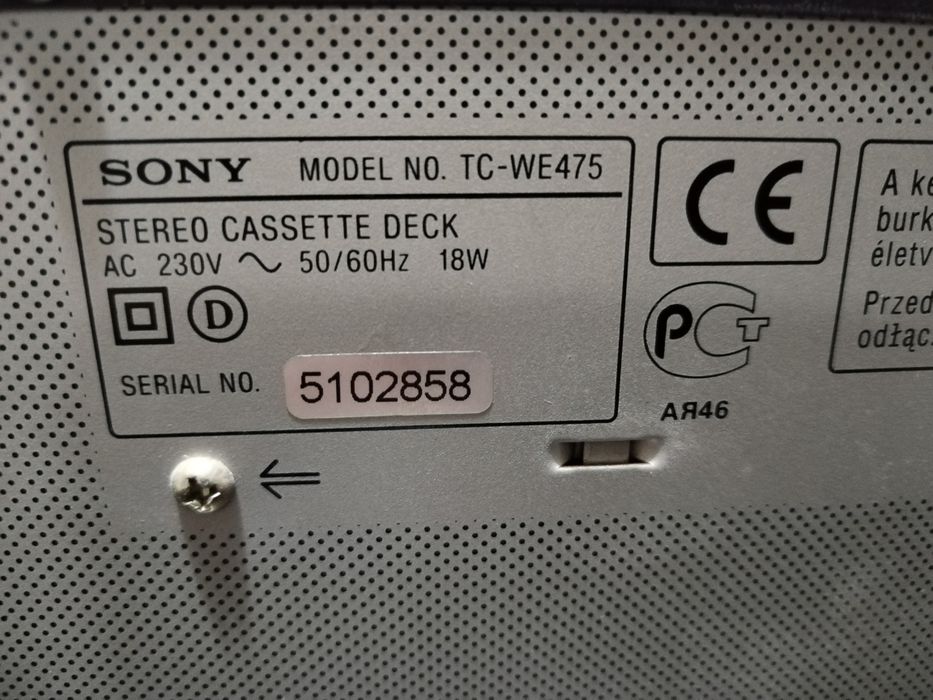 Casetofon deck Sony tc-we475