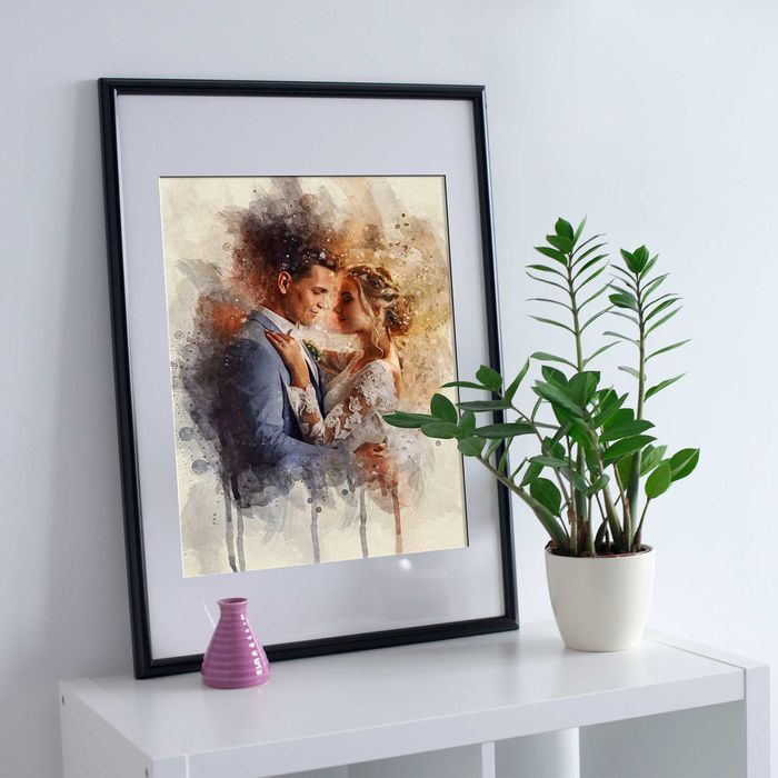 Сватбен дигитален акварелен портрет