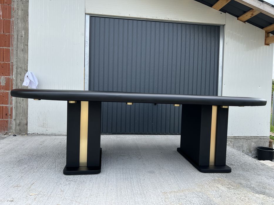 Masa Poker cu racetrack auriu pahare intrare dealer CustomTables.eu