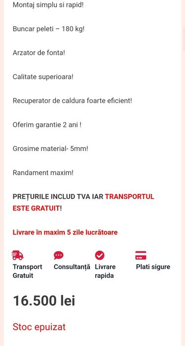 Centrala peleti modelul PELLET 30