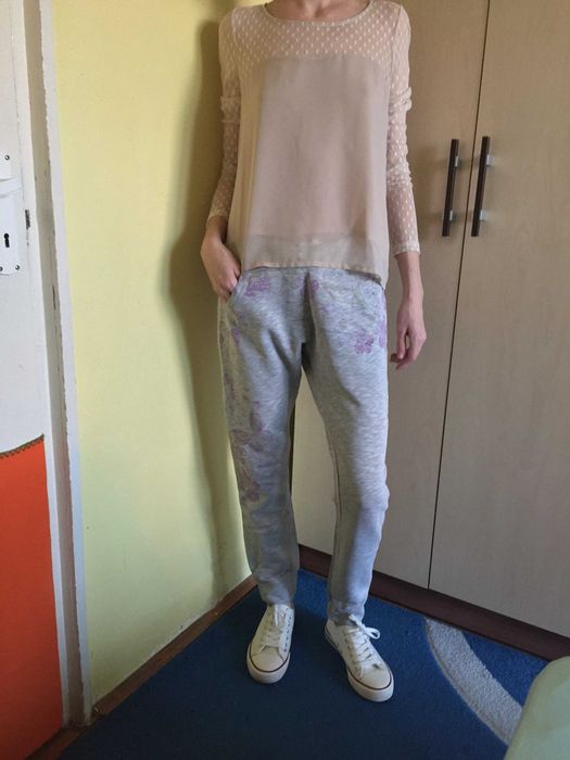 pantaloni trening cu flori