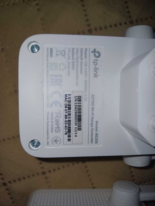 TP-Link RE305 repetoare de rețea Amplificator rețea Alb 10, 100 Mbit/s