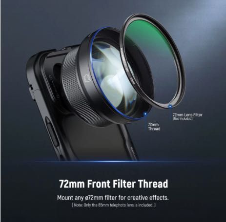 Телефото обектив NEEWER HD 85 мм за телефон 17 мм смартфон iPhone Samsung Cage Case