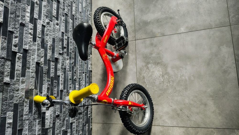 Bicicleta Pegas Soim 2in1 pentru copii, 12", Rosu