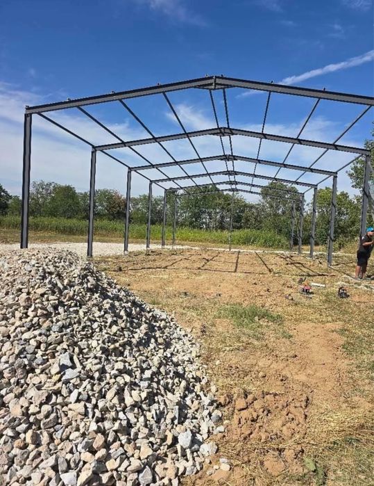 Hală metalică 14x20 m construcție industrială