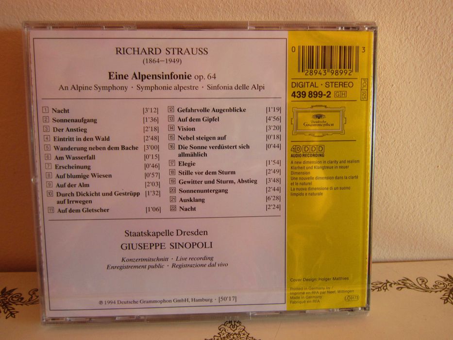 rar Richard Strauss Simfonia Alpilor Giuseppe Sinopoli 1994 sigilat