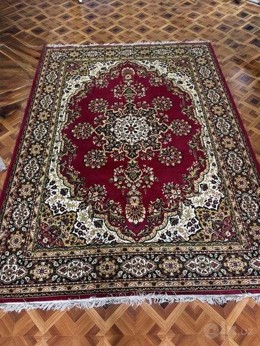 Большой бордовый ковер 3,10×2,35 м — срочно, отличная цена бельгийский