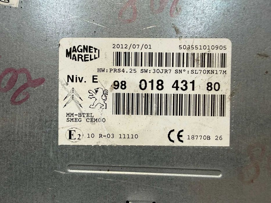 Unitate multimedia / Radio navigație Peugeot 208 I 9801843180 2012 / [2012-2019] / (5C3)