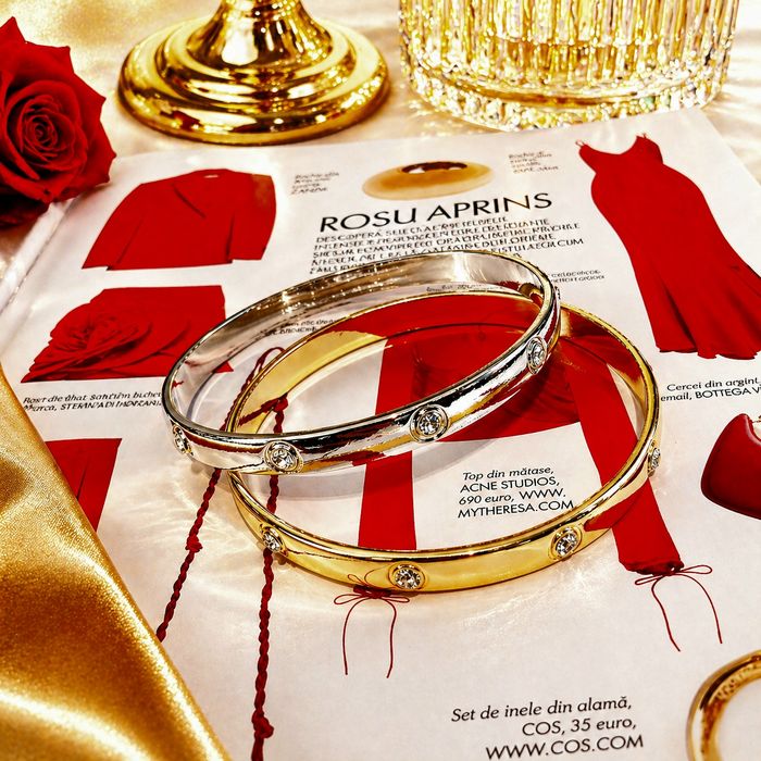 Set 2 bratari de dama  cu cristale in stilul Cartier