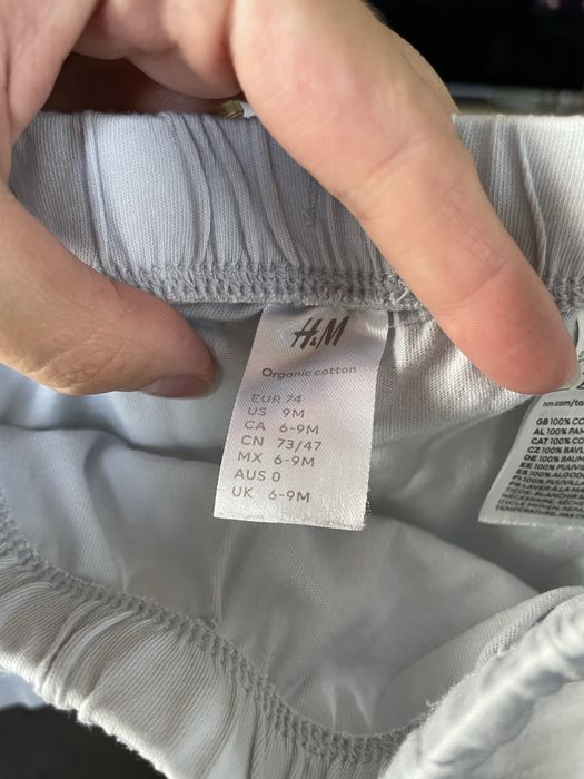 4 бр. къси памучни панталонки H&M, размер 74 (6–9 месеца)